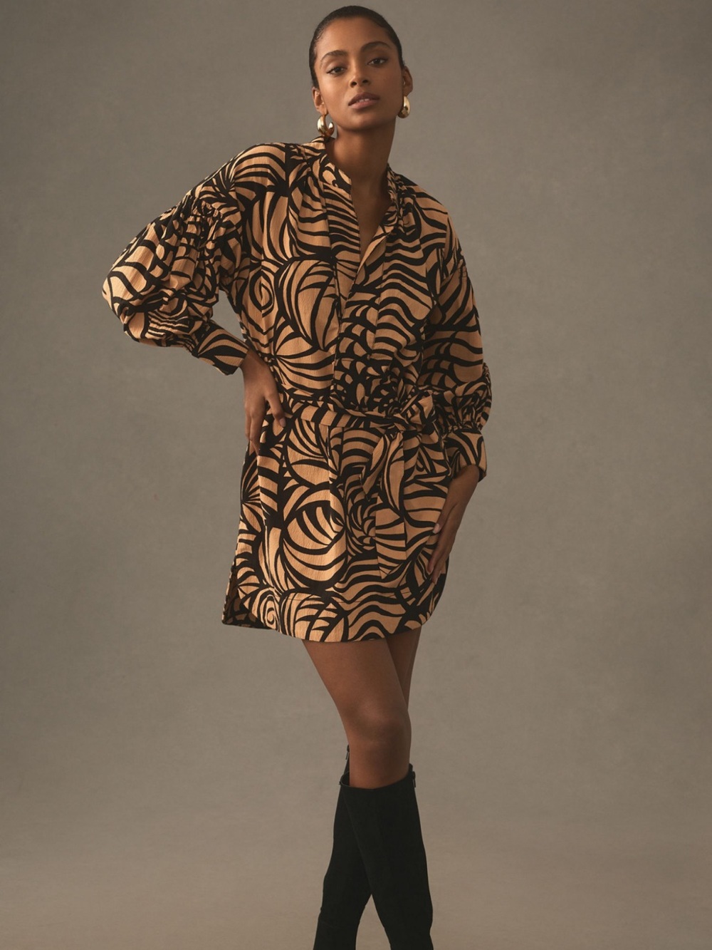 Anthropologie Printed Shirt Dress